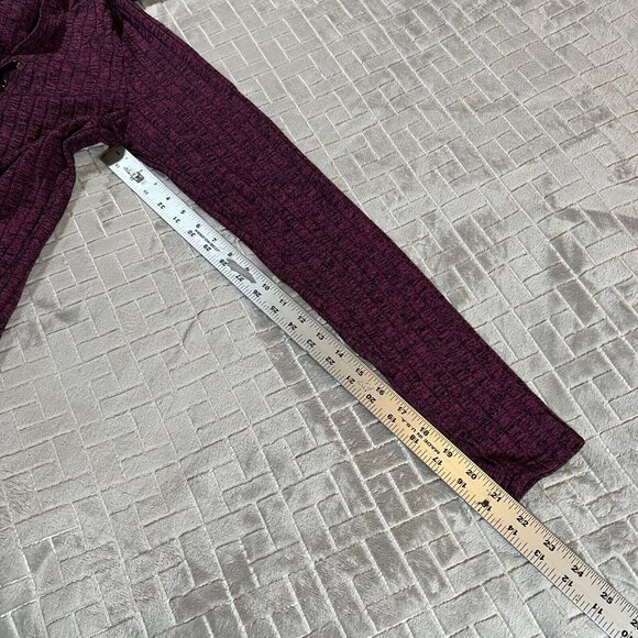 Jones New York Womens Small Shirt Purple Hooded Long Sleeve Relaxed Fit Baggy - Picture 5 of 5
